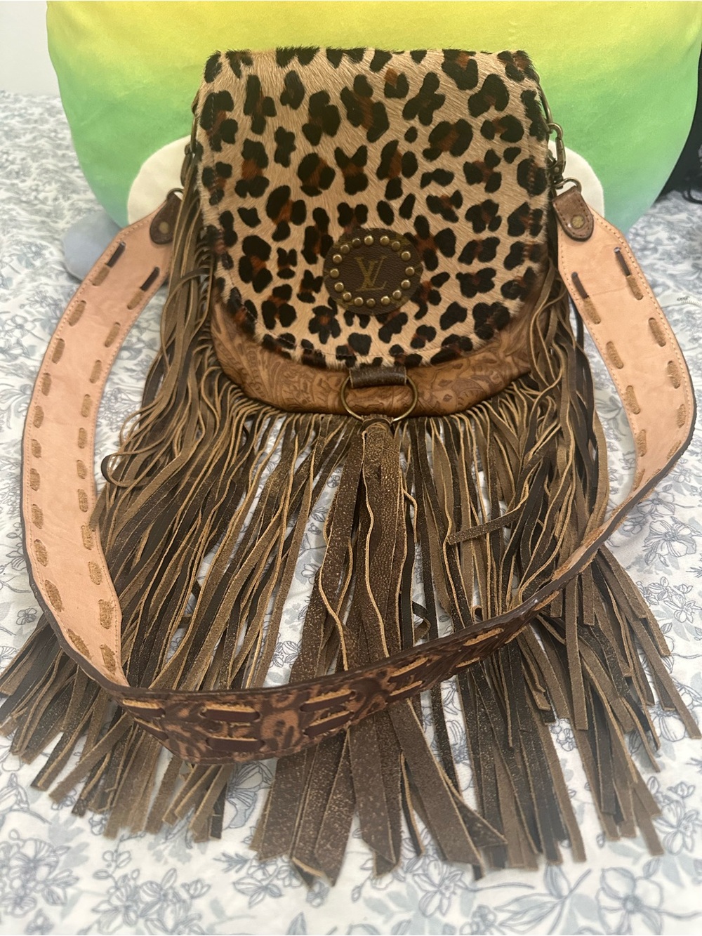 Keep It Gypsy LV western style crossbody calf hair and leather purse
